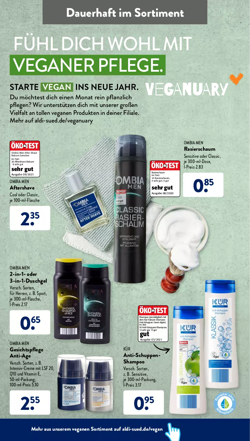 Aktueller Prospekt AldiSud - ALDI Aktuell - von 10.01 bis 15.01.2022 - strona 46 - produkty: after shave, aldi, Apple, auer, balsam, creme, duschgel, eis, flasche, gesichtspflege, Q10, Rasierschaum, reis, shampoo, Sport, Ti, vita