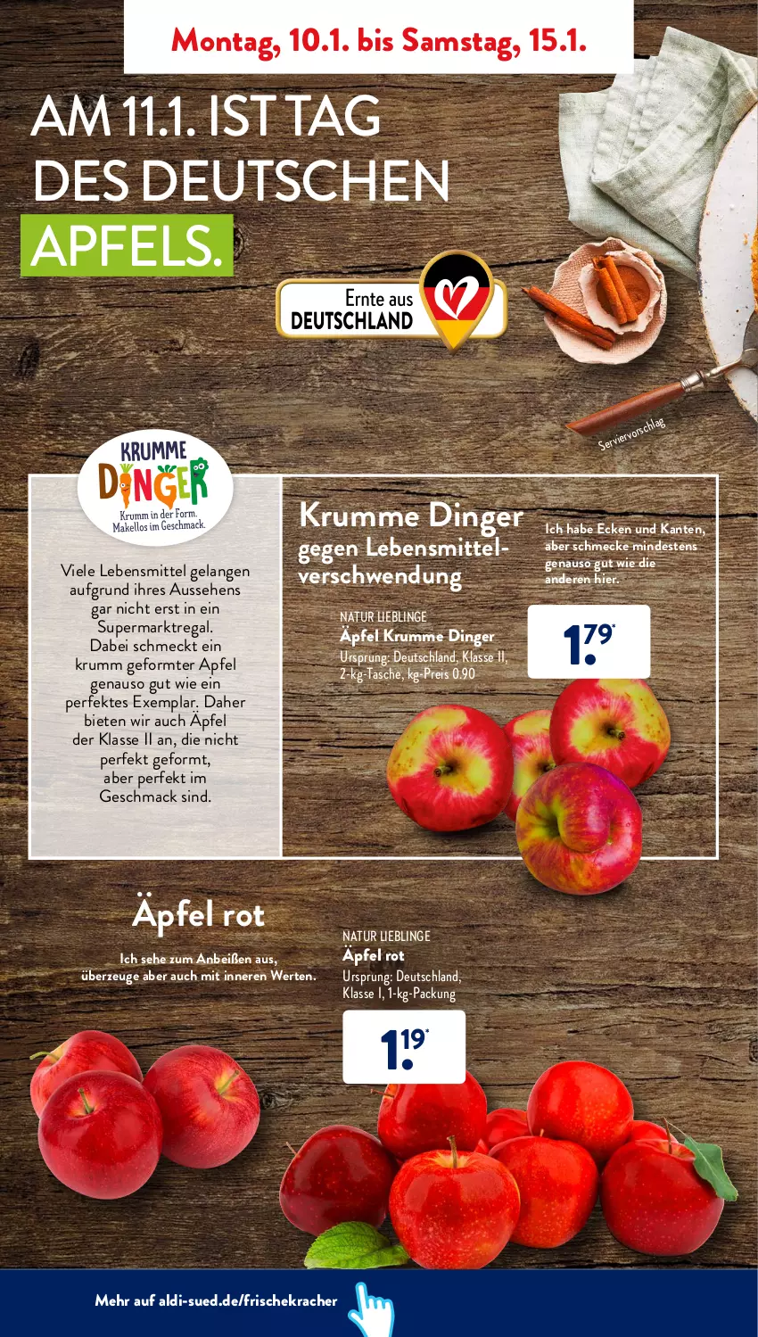 Aktueller Prospekt AldiSud - ALDI Aktuell - von 10.01 bis 15.01.2022 - strona 48 - produkty: aldi, apfel, eis, Elan, kracher, lebensmittel, mac, natur, regal, reis, rum, Tasche