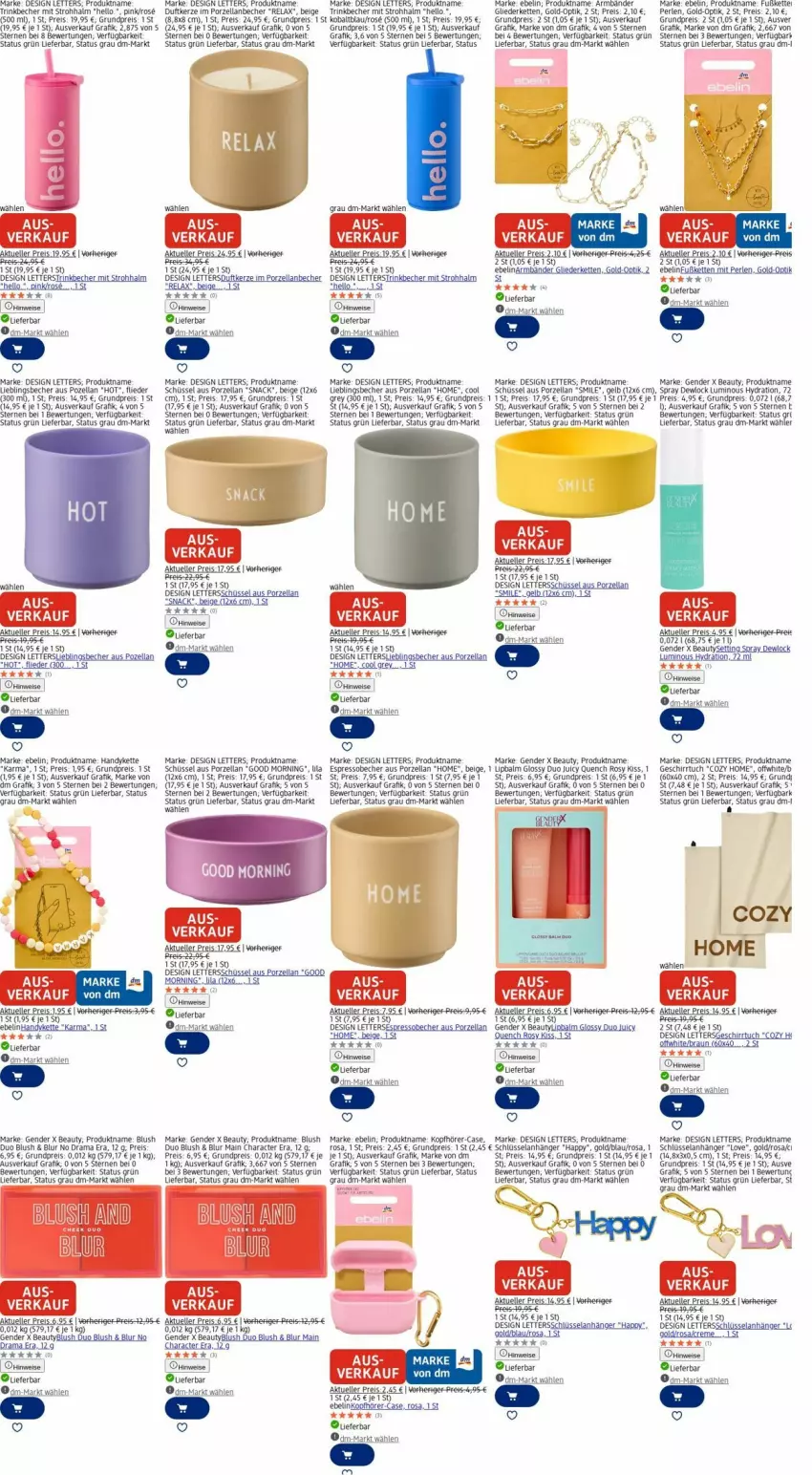 Aktueller Prospekt Dm Drogerie - Prospekte - von 13.10 bis 22.10.2025 - strona 17 - produkty: Anhänger, auer, Becher, braun, Brei, creme, Duftkerze, eis, Elan, elle, espresso, flieder, geschirr, geschirrtuch, Handy, kerze, Kette, kopfhörer, perlen, rama, reis, rel, schüssel, snack, tee, Ti, trinkbecher, tuc