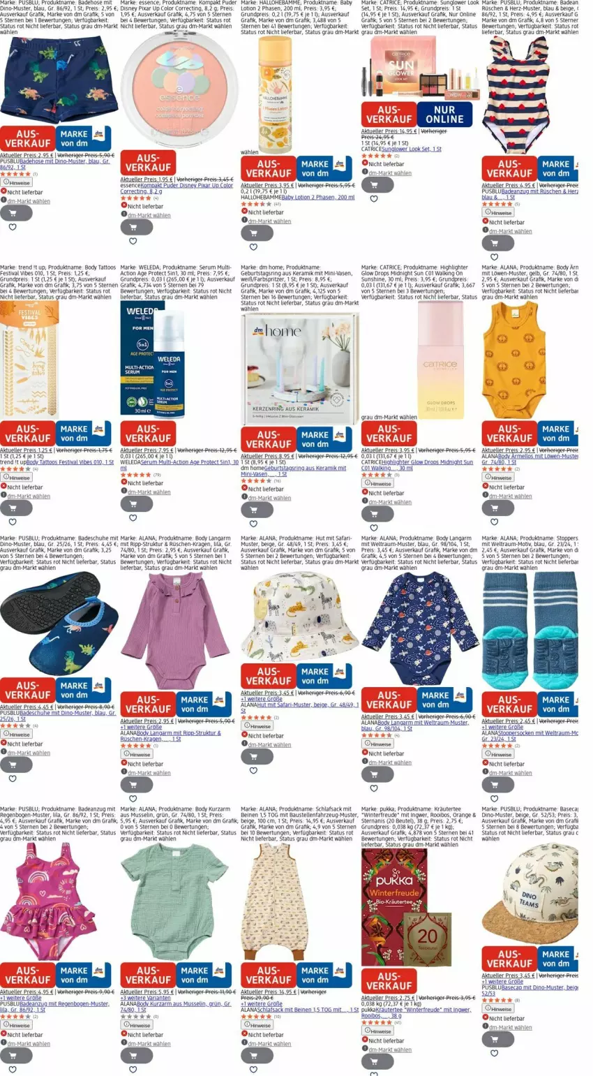 Aktueller Prospekt Dm Drogerie - Prospekte - von 13.10 bis 22.10.2025 - strona 29 - produkty: Anzug, aust, Bad, badeanzug, Badehose, Bau, beutel, body, disney, eis, elle, hose, ingwer, kerze, kräuter, Lotion, orange, reis, Ria, ring, rum, sac, schlafsack, schuhe, Serum, socken, sunshine, Sushi, tee, Ti, topper, usb, Vase, weleda, Yo