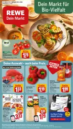 Gazetka promocyjna Rewe - Prospekte - Gazetka - ważna od 25.11 do 25.11.2023 - strona 1 - produkty: aktionspreis, aprikose, aufstrich, beere, bio, braten, coupon, eis, erdbeere, fleisch, friday, frucht, fruchtaufstrich, fruchtsaft, granini, gulasch, jungbullen, konfitüre, konfitüre extra, lack, margherita, nuss, paprika, pizza, pizza salame, reis, rewe bio, rind, rinder, rinder-rouladen, rispentomaten, rouladen, saft, Schal, Schale, Schwartau, telefon, Ti, tomate, tomaten, uhr