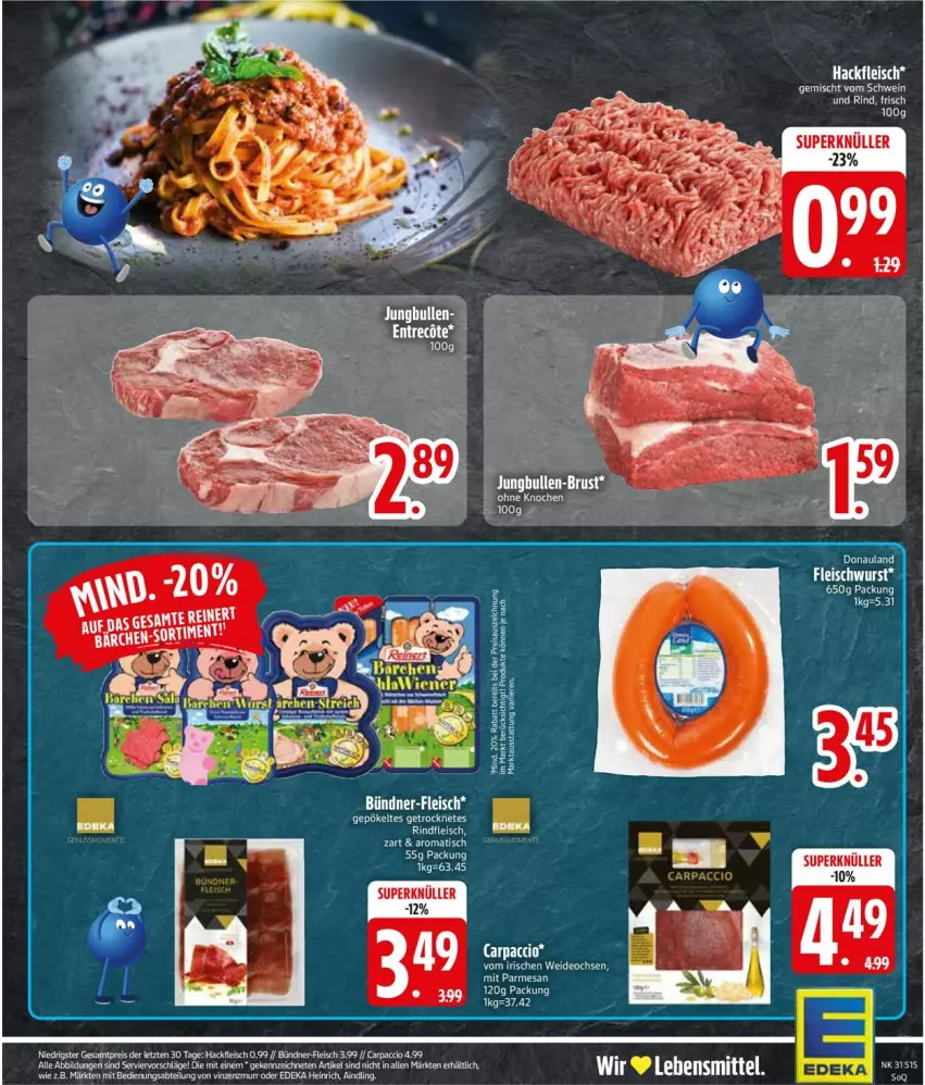 Aktueller Prospekt Edeka - Prospekte - von 28.07 bis 02.08.2025 - strona 17 - produkty: Abtei, ACC, Carpaccio, deka, deo, eis, fleisch, fleischwurst, hackfleisch, lebensmittel, reis, ring, Ti, wurst, ZTE