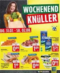 Gazetka promocyjna Edeka - Prospekte - Gazetka - ważna od 02.08 do 02.08.2025 - strona 27 - produkty: alpenmilch, Bau, bauchscheiben, Becher, bio, bratwurst, burger, ente, goldsteig, gulasch, jungbullen, Käse, knacker, lyoner, milch, mozzarella, regensburger, rel, ring, schwein, Ti, wein, wurst, Yo, ZTE