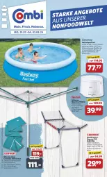 Gazetka promocyjna Combi - Prospekte - Gazetka - ważna od 03.08 do 03.08.2024 - strona 1 - produkty: asus, auto, Bau, eis, elle, fritteuse, leifheit, leine, pool, reis, ring, teller, Ti, Trockner, wäscheschirm, wasser