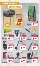 Gazetka promocyjna Combi - Prospekte - Gazetka - ważna od 03.08 do 03.08.2024 - strona 2 - produkty: anzünder, bürste, edelstahl, eis, grill, grillrost, grillzange, Holz, holzkohle, Kamin, Lampe, reis, rundgrill, Ti, Windschutz, ZTE