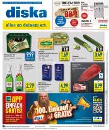 Gazetka promocyjna Diska - Prospekte - Gazetka - ważna od 17.06 do 17.06.2023 - strona 1 - produkty: aktionspreis, angebot, angebote, Becher, bier, butter, darbo, darboven, deka, eilles gourmet, eis, elle, Falsches Filet, filet, flasche, gin, gurke, gutschein, irische butter, kaffee, kerrygold, lamm, mm extra, nuss, reis, rind, salat, Salatgurke, sekt, Ti, ZTE