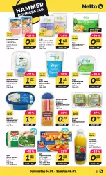 Gazetka promocyjna Netto - Woche 1 - Gazetka - ważna od 06.01 do 06.01.2024 - strona 27 - produkty: apfel, apfelsaft, aufschnitt, backfisch, bio, brötchen, butter, fisch, fischstäbchen, hering, iglo, irische butter, Käse, korn, kräuter, natur, pastete, quark, rahm-spinat, ring, saft, sahne, salat, sandwich, Skyr, spinat, Ti, toast