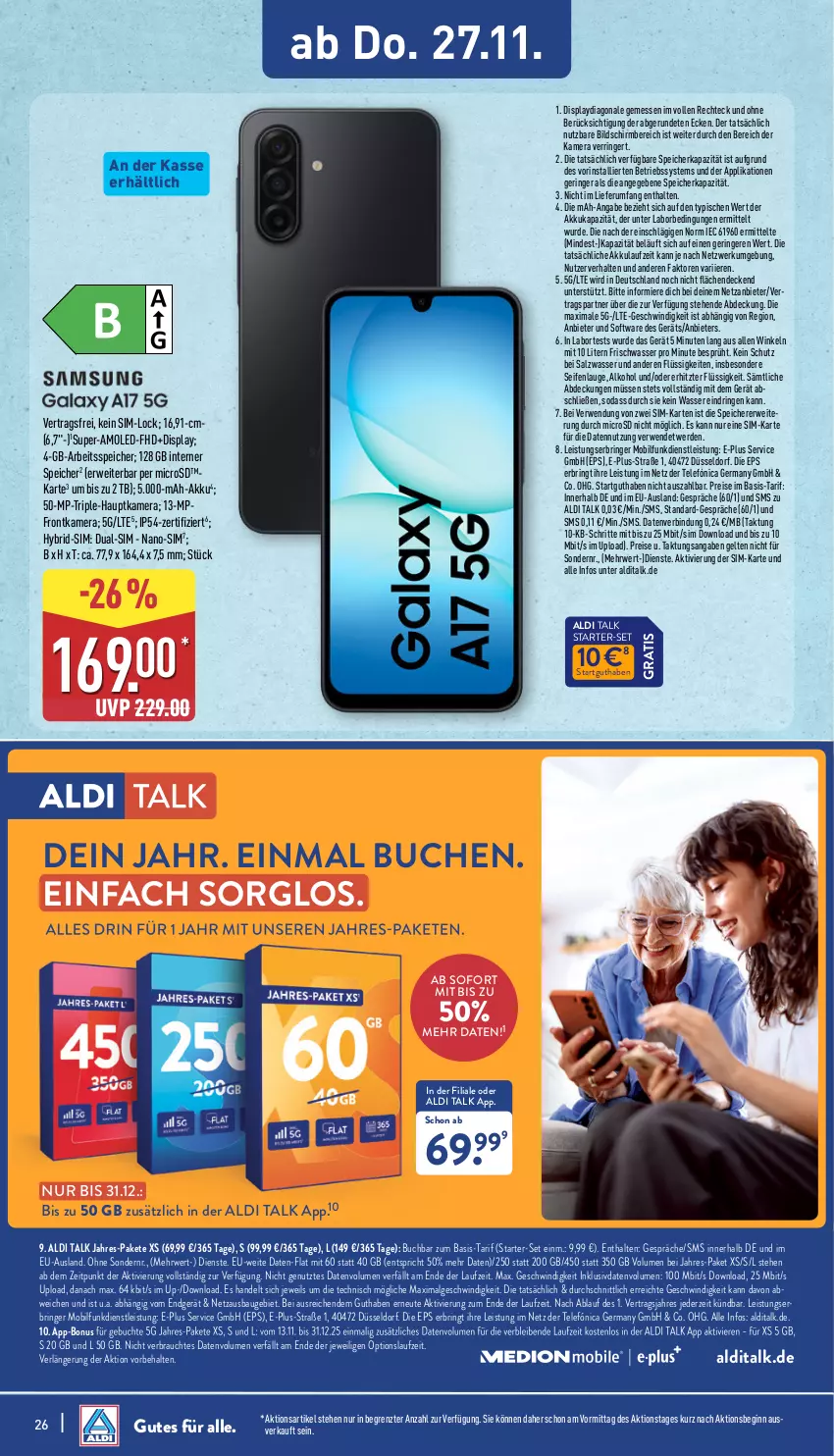 Aktueller Prospekt Aldi Nord - Von Montag - von 24.11 bis 29.11.2025 - strona 32 - produkty: akku, aldi, aldi talk, alkohol, Bau, Betriebssystem, buch, decke, dual-sim, eis, erde, frontkamera, Germ, gin, hauptkamera, kamera, LG, microsd, Rauch, reis, ring, rum, rwe, salz, Seife, sim, Soda, Software, Ti, usb, wasser, ZTE