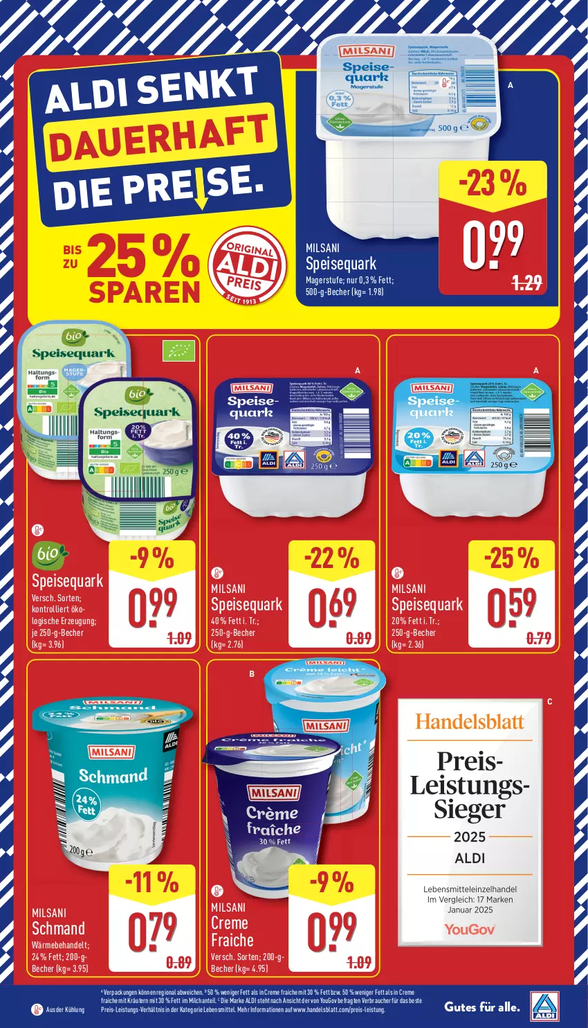 Aktueller Prospekt Aldi Nord - Von Montag - von 24.11 bis 29.11.2025 - strona 5 - produkty: aldi, Becher, creme, eis, kräuter, kräutern, lebensmittel, milch, quark, Rauch, reis, schmand, speisequark, Ti, trolli, Yo
