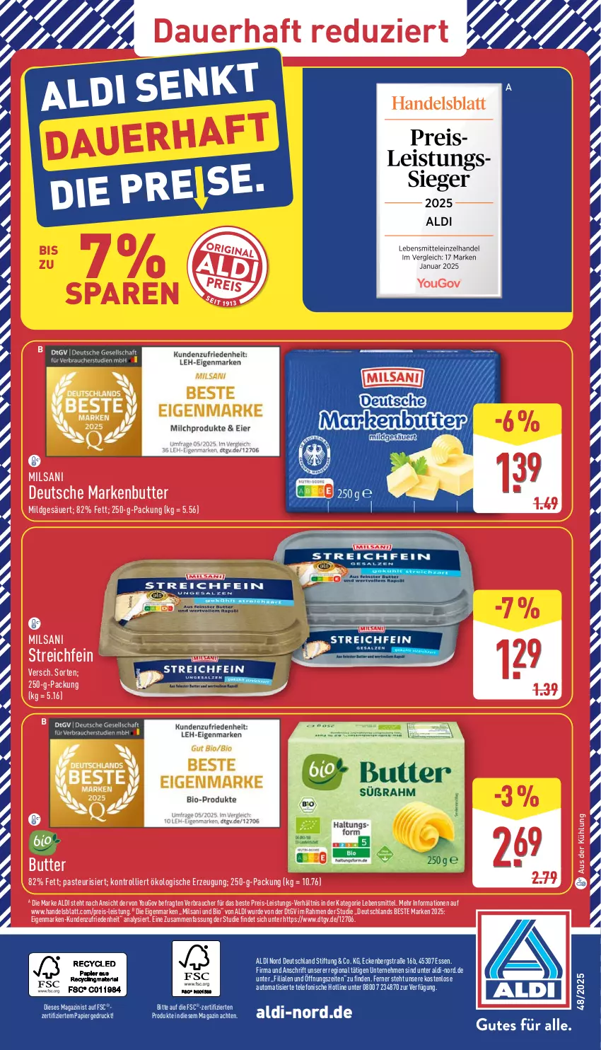 Aktueller Prospekt Aldi Nord - Von Montag - von 24.11 bis 29.11.2025 - strona 6 - produkty: aldi, auer, auto, bio, butter, eis, lebensmittel, magazin, markenbutter, papier, Rauch, reis, telefon, Ti, trolli, Yo
