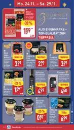 Gazetka promocyjna Aldi Nord - Von Montag - Gazetka - ważna od 29.11 do 29.11.2025 - strona 16 - produkty: aldi, alkohol, aus der tiefkühlung, bio, Bresaola, brustfilet, dessert, dressing, eis, ente, Entenbrust, filet, flasche, gnocchi, Käse, Kürbis, Kürbiskernöl, lachs, lachsfilet, lack, natur, reis, resa, rohschinken, sauce, saucen, schinken, Spezi, suppe, suppen, Ti, tiefpreis, Wild, wildlachs, ZTE