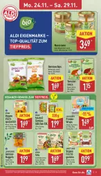 Gazetka promocyjna Aldi Nord - Von Montag - Gazetka - ważna od 29.11 do 29.11.2025 - strona 17 - produkty: aldi, aufstrich, beutel, braten, brot, brotaufstrich, chips, creme, eis, Falafel, frucht, fruchtgummi, fruchtgummis, gin, meersalz, nuggets, nuss, reis, salz, sauce, Spezi, Sweetland, Ti, tiefpreis, Tofu, tomate, tomaten, tomatensauce, wrap, wraps, ZTE