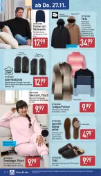 Gazetka promocyjna Aldi Nord - Von Montag - Gazetka - ważna od 29.11 do 29.11.2025 - strona 28 - produkty: axe, Bau, baumwolle, bio, Cardigan, Clogs, eis, elle, Finish, gin, handschuhe, lamm, Lammfell, Parka, Plüsch, Pullover, rel, Ria, schuhe, shirt, Sweatshirt, Ti, touchscreen, up2fashion, wasser, wolle, ZTE