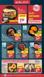 Gazetka promocyjna Aldi Nord - Von Montag - Gazetka - ważna od 29.11 do 29.11.2025 - strona 34 - produkty: aldi, auer, aust, backwaren, braten, brot, cheddar, Donut, eis, Fladenbrot, fleisch, geback, geschnetzeltes, gewürz, gouda, grill, Hähnchenfleisch, Hefe, jalapeño, kotelett, Kraut, kräuter, krautsalat, küche, Küchen, lamm, marinade, medaillons, mit gouda, nacho, Ofen, pizza, Pizzateig, reis, rind, salat, sauce, schinken, schnitten, schwein, schweine, Soße, spareribs, Ti, tiefpreis, tomate, tomaten, wein, weine, würzsauce, Zelt, zwiebel
