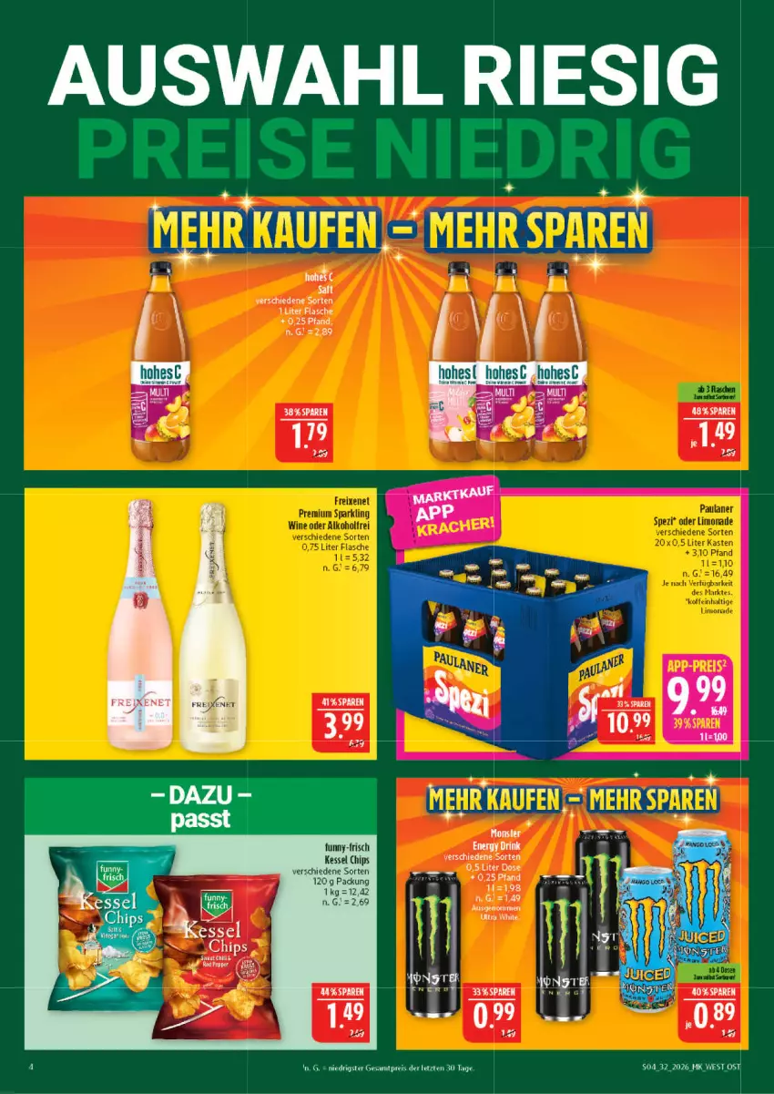 Aktueller Prospekt Marktkauf - Prospekt - von 02.08 bis 08.08.2026 - strona 4 - produkty: chips, flasche, funny-frisch, tee