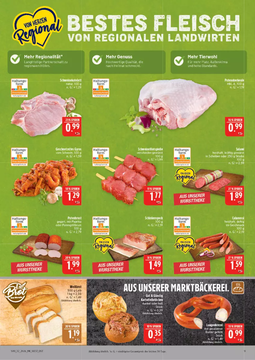 Aktueller Prospekt Marktkauf - Prospekt - von 02.08 bis 08.08.2026 - strona 9 - produkty: Cabanossi, eis, fleisch, gewürz, grill, kotelett, mac, mit paprika, nuss, paprika, pute, Putenoberkeule, salami, schwein, schweine, schweinekotelett, Ti, wein, weine