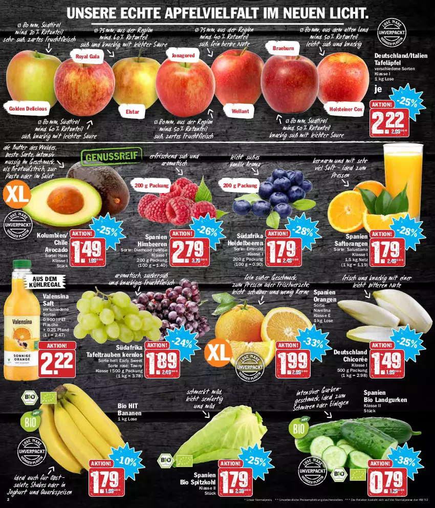 Aktueller Prospekt Aez - Prospekte - von 10.01 bis 15.01.2022 - strona 2 - produkty: apfel, aufstrich, aus dem kühlregal, avocado, banane, bananen, beere, beeren, bio, bio hit, brot, brotaufstrich, butter, eis, elle, Elvie, flasche, fleisch, frucht, fruchtfleisch, gurke, gurken, heidelbeere, heidelbeeren, himbeer, himbeere, himbeeren, holsteiner, joghur, joghurt, jonagored, kühlregal, Landgurken, Lusti, mac, navelina, nuss, obst, orange, orangen, pasta, quark, regal, reis, rel, saft, Saftorangen, salat, salate, Salus, senf, shake, spitzkohl, steiner, tafeläpfel, tafeltrauben, teller, Ti, tisch, trauben, valensina, vanille, Wella, zucker