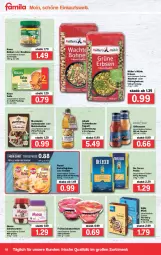 Gazetka promocyjna Famila - Prospekte - Gazetka - ważna od 15.01 do 15.01.2022 - strona 18 - produkty: Becher, bohne, bohnen, Brühe, creme, De Cecco, ecco, eis, erbsen, flasche, grill, grillsauce, kartoffel, Kartoffelpüree, kidney, Knödel, knorr, kölln, konfitüre, mehl, mondamin, Müller, müsli, pasta, pfanni, püree, rapsöl, reis, sauce, saucen, schoko, Soße, Ti