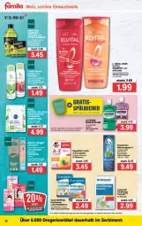 Gazetka promocyjna Famila - Prospekte - Gazetka - ważna od 15.01 do 15.01.2022 - strona 26 - produkty: Apotheke, auer, bamboo, bürste, creme, doppelherz, dusche, eis, elle, elvital, Erkältungs, flasche, fleisch, Frosch, ilag, L´Oréal, listerine, Maske, mundspülung, natur, natura, nature box, nivea, Ria, shampoo, shampoo oder spülung, spülung, tablet, tablett, Tablette, Tagespflege, Ti, total care, vita, Vitamine, zahnbürste, zahncreme