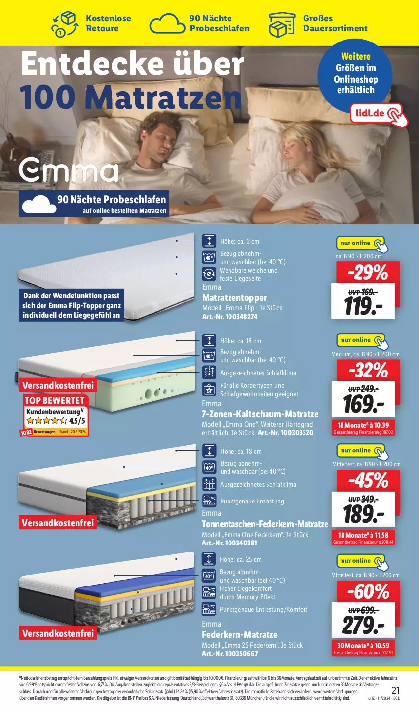 Aktueller Prospekt Lidl - Aktionsprospekt - von 11.03 bis 16.03.2024 - strona 29 - produkty: auer, decke, dell, eis, elle, erde, federkern, kaltschaum-matratze, Liege, matratze, matratzen, Matratzentopper, Mode, ndk, reis, Tasche, taschen, Ti, topper, versandkostenfrei