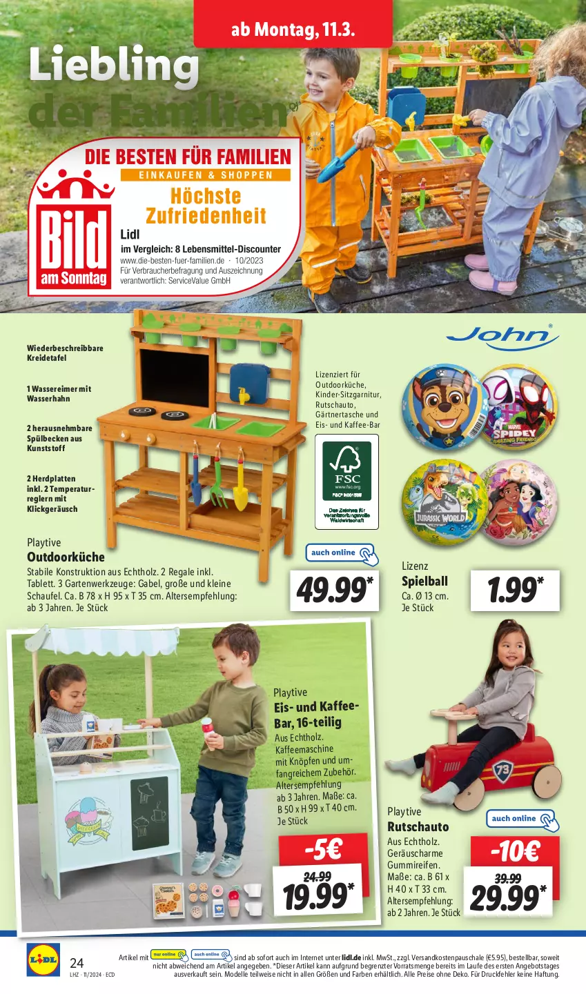 Aktueller Prospekt Lidl - Aktionsprospekt - von 11.03 bis 16.03.2024 - strona 30 - produkty: angebot, auto, ball, dell, eimer, eis, elle, gabel, garnitur, Garten, Holz, kaffee, kaffeemaschine, Kinder, Kreide, küche, latte, leine, Mode, ndk, regal, reifen, reis, Schal, Schale, tablet, tablett, Tasche, Ti, wasser, werkzeug, werkzeuge, ZTE