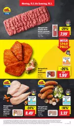 Gazetka promocyjna Lidl - Aktionsprospekt - Gazetka - ważna od 16.03 do 16.03.2024 - strona 5 - produkty: angebot, bratwurst, coupon, eis, elle, fleisch, Frische Hähnchen, gewürz, grobe bratwurst, hackfleisch, minutenschnitzel, preisvorteil, pute, Putenhacksteak, reis, rind, schnitzel, schwein, schwein und rind, steak, steaks, Ti, vom schwein und rind, wein, wurst, ZTE