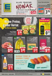 Gazetka promocyjna E Center - Angebote der Woche - Gazetka - ważna od 30.09 do 30.09.2023 - strona 1 - produkty: angebot, angebote, auer, banane, bananen, bockwurst, bohne, bohnen, decke, deka, Dicke Sauerländer Bockwurst, drink, eis, energy drink, erasco, erde, flasche, fleisch, gin, hackfleisch, hühner, ilag, kerrygold, lebensmittel, LG, Mett, metten, monster, Nike, nudel, nudel-topf, reis, rind, rwe, schwein, schweine, snack, snacks, suppe, Ti, topf, wein, weine, wurst