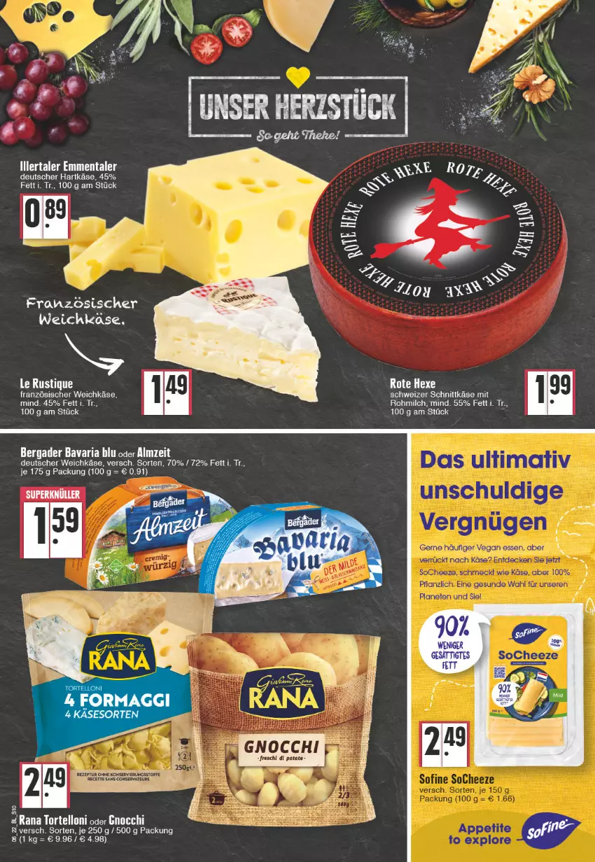 Aktueller Prospekt Edeka - Angebote der Woche - von 07.02 bis 12.02.2022 - strona 10 - produkty: emmentaler, französischer weichkäse, hartkäse, Käse, milch, schnittkäse, schweizer schnittkäse, Ti, weichkäse