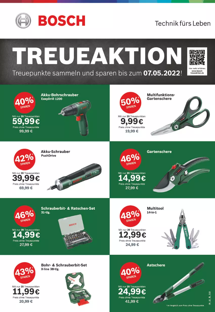 Aktueller Prospekt Edeka - Angebote der Woche - von 07.02 bis 12.02.2022 - strona 23 - produkty: akku, akku-bohrschrauber, Bohrschrauber, bosch, eis, Garten, Gartenschere, LG, reis, Schere, Ti