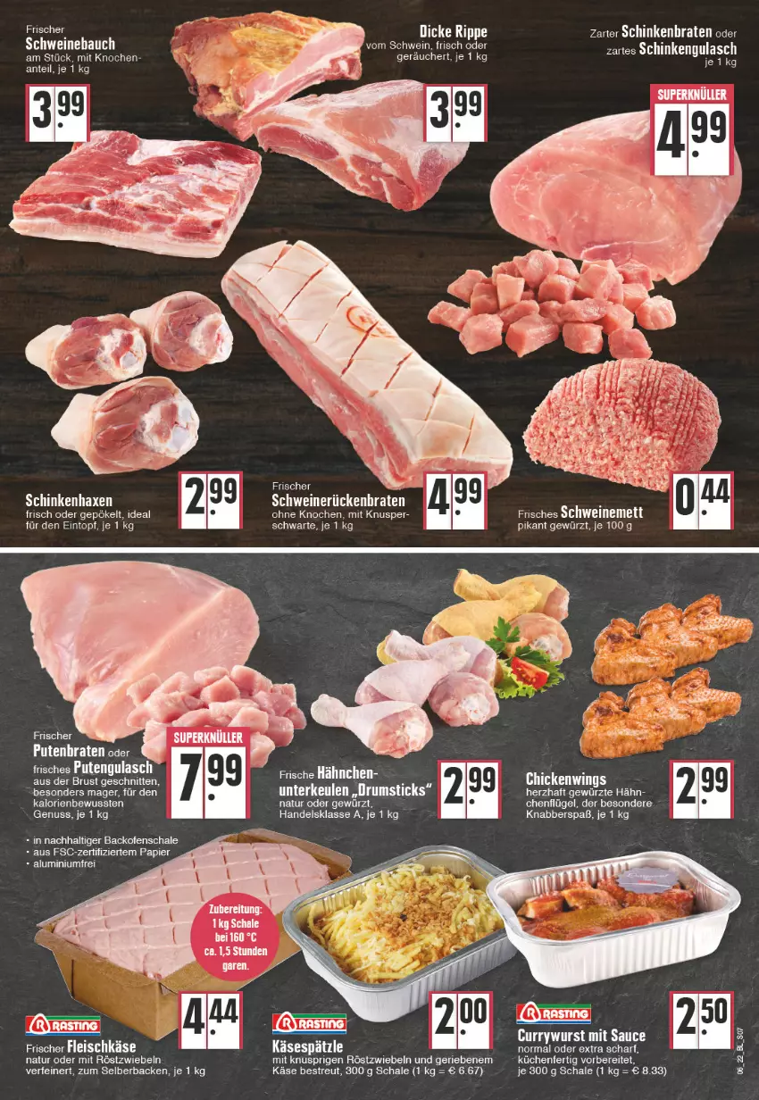 Aktueller Prospekt Edeka - Angebote der Woche - von 07.02 bis 12.02.2022 - strona 7 - produkty: asti, axe, backofen, Bau, braten, eintopf, eis, erde, fleisch, fleischkäse, gewürz, gulasch, Haxe, Käse, küche, Küchen, Mett, mit röstzwiebeln, natur, nuss, Ofen, papier, pute, röstzwiebeln, Schal, Schale, schinken, schnitten, schwein, schweine, Schweinebauch, tee, Ti, topf, wein, weine, zwiebel, zwiebeln