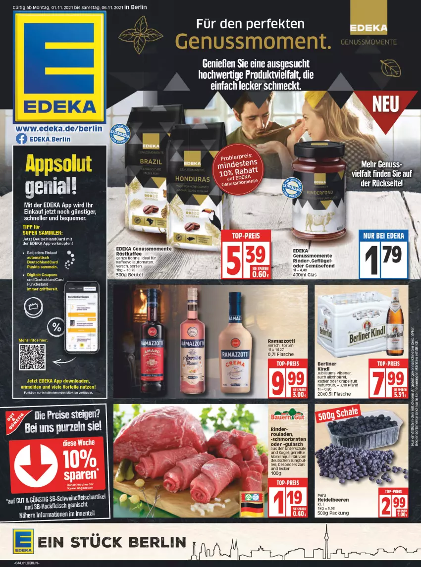 Aktueller Prospekt Edeka - Angebote der Woche - von 01.11 bis 06.11.2021 - strona 1