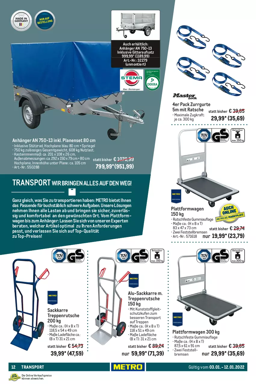 Aktueller Prospekt Metro - Transport Spezial - von 03.01 bis 12.01.2022 - strona 12 - produkty: Anhänger, buch, eis, HP, kraft, Metro, reis, riegel, ring, sac, Sport, Ti, Tiere, top-preis