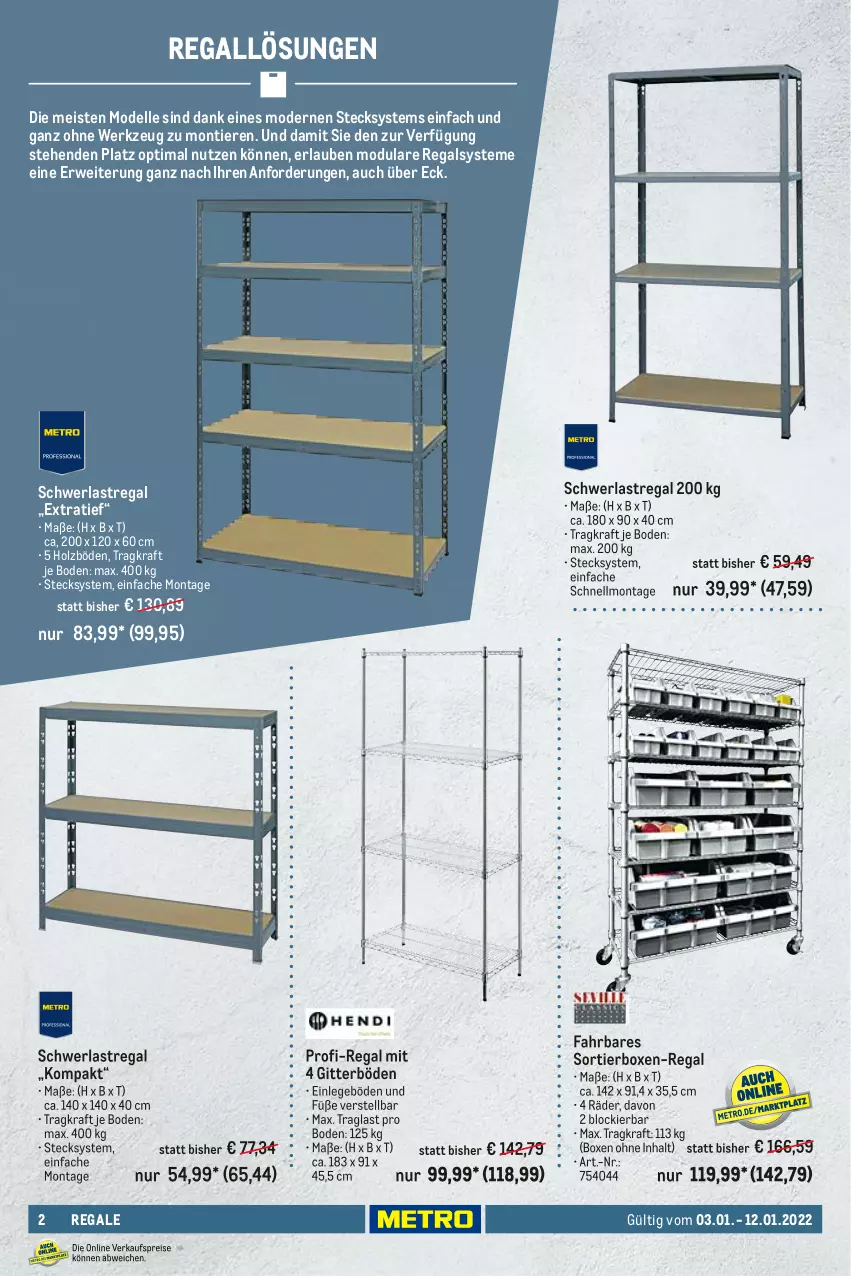 Aktueller Prospekt Metro - Transport Spezial - von 03.01 bis 12.01.2022 - strona 2 - produkty: dell, eis, elle, Holz, kraft, Mode, regal, reis, rwe, schwerlastregal, Ti, Tiere, werkzeug