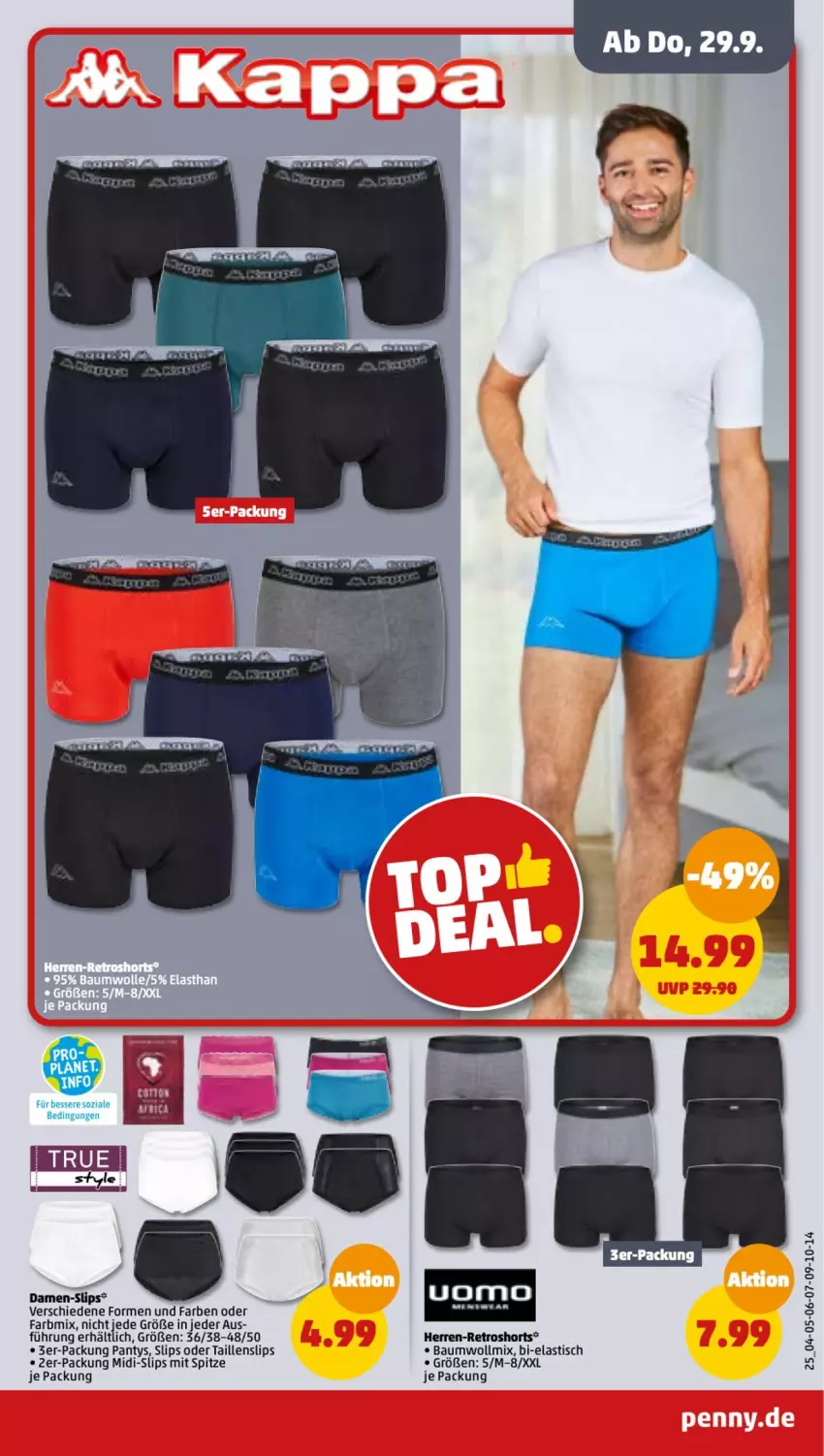 Aktueller Prospekt Penny - Prospekte - von 26.09 bis 01.10.2022 - strona 25 - produkty: asti, Bau, Damen-Slip, damen-slips, panty, retroshorts, shorts, slip, slips, Taillenslip, Ti, tisch