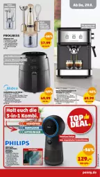Gazetka promocyjna Penny - Prospekte - Gazetka - ważna od 01.10 do 01.10.2022 - strona 23 - produkty: Becher, decke, Deckel, eis, espresso, fritteuse, Heißluftfritteuse, Luftreiniger, milch, Mixer, Philips, reiniger, Schal, Schale, spülmaschinen, stabmixer, Ti, timer, ventilator, wasser, wassertank