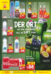 Gazetka promocyjna Netto Marken-Discount - Filial-Angebote - Gazetka - ważna od 29.01 do 29.01.2022 - strona 22 - produkty: Alwa, apfel, coca-cola, cola, ecco, eis, erfrischungsgetränk, frucht, fruchtsecco, fuze tea, getränk, getränke, getränkesirup, grana, granatapfel, mac, mango, mineralwasser, Mineralwasser Still, ndk, Nektar, Rana, reis, sac, saft, sirup, tee, Ti, veggie, versandkostenfrei, wasser