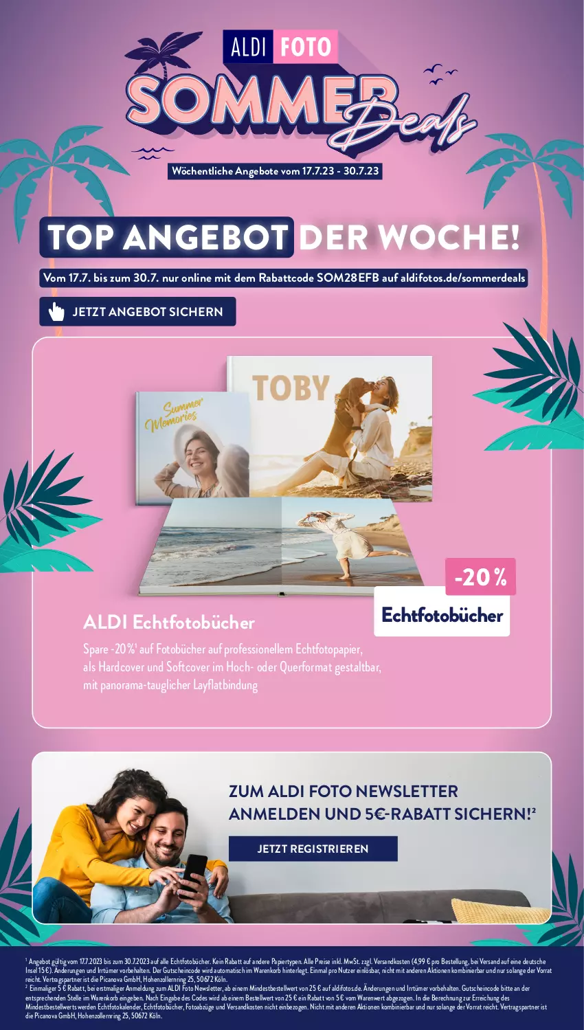 Aktueller Prospekt AldiSud - NÄCHSTE WOCHE - von 24.07 bis 29.07.2023 - strona 49 - produkty: aldi, angebot, angebote, auto, eis, elle, erde, Fotokalender, gutschein, korb, ndk, papier, rama, reis, ring, Ti, tisch