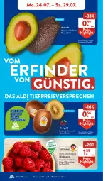 Gazetka promocyjna AldiSud - NÄCHSTE WOCHE - Gazetka - ważna od 29.07 do 29.07.2023 - strona 4 - produkty: aldi, avocado, beere, beeren, eis, Elan, früchte, himbeer, himbeere, himbeeren, kiwi, Kiwi Gold, kracher, nuss, reis, Schal, Schale, Ti, ZTE