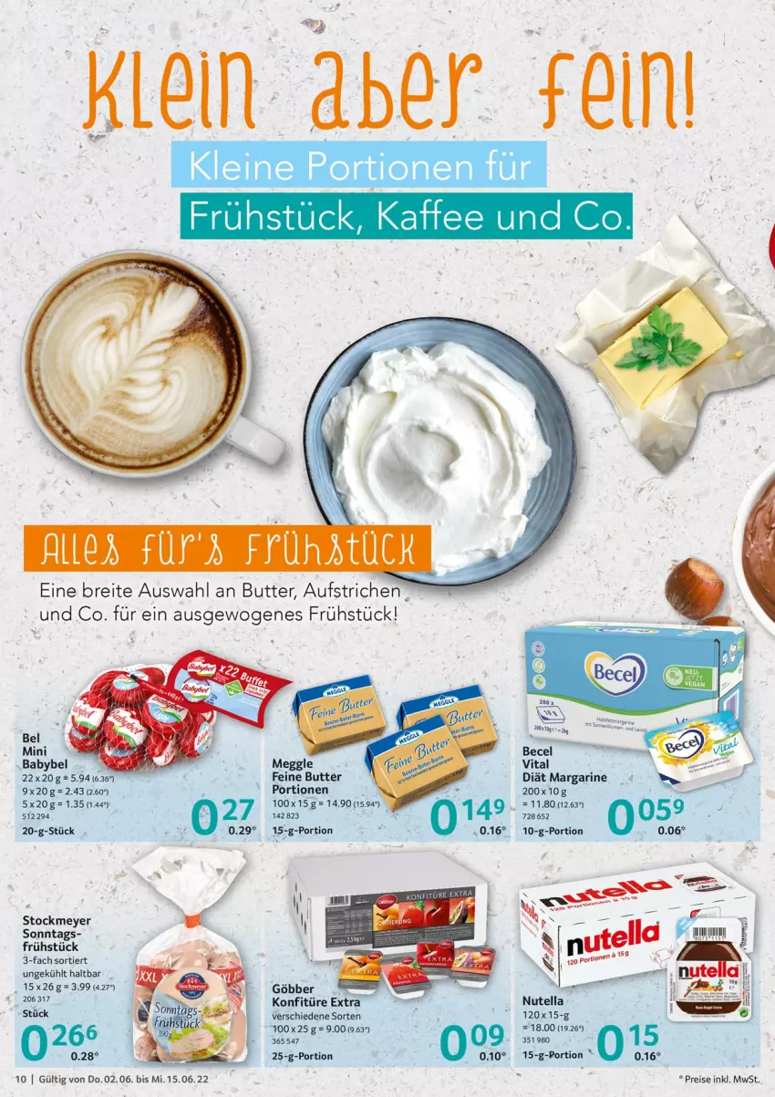 Aktueller Prospekt Selgros - Gastro - von 02.06 bis 15.06.2022 - strona 10 - produkty: aufstrich, babybel, Brei, butter, eis, konfitüre, konfitüre extra, margarine, nutella, reis, stockmeyer, Ti