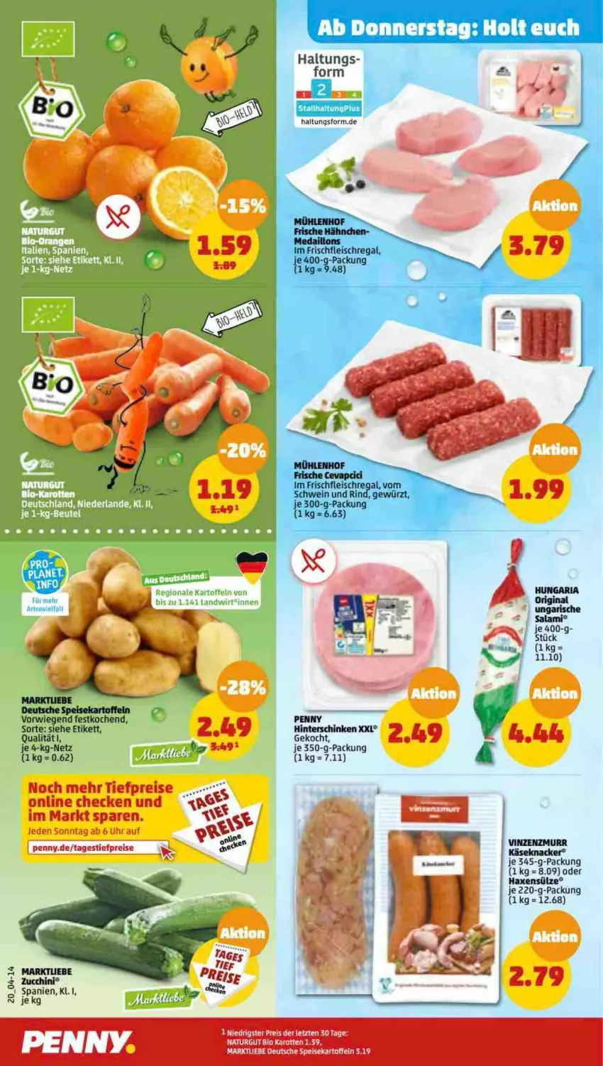 Aktueller Prospekt Penny - Prospekte - von 20.02 bis 25.02.2023 - strona 20 - produkty: axe, eis, elle, Haxe, hinterschinken, kartoffel, kartoffeln, natur, schinken, tee, Ti