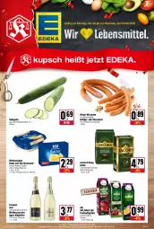 Gazetka promocyjna Kupsch - Angebote der Woche - Gazetka - ważna od 03.09 do 03.09.2022 - strona 1 - produkty: alkohol, Becher, butter, deka, eis, emmentaler, flasche, freixenet, frucht, fruchtsaft, fruchtsaftgetränk, Geflügel, getränk, gurke, jacobs, jacobs krönung, kaffee, Käse, natur, Nektar, reis, saft, salat, Salatgurke, sekt, Streichzart, Ti, weihenstephan, wiener, wiener würstchen, würstchen, ZTE