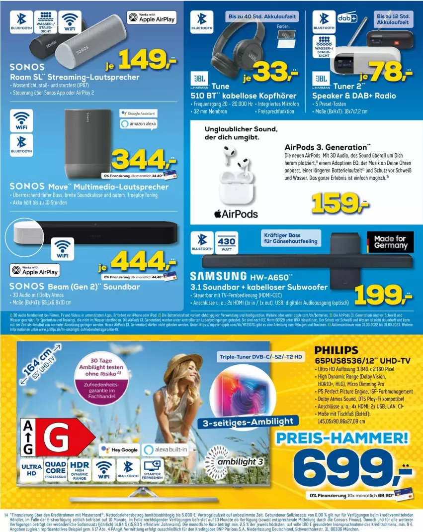 Aktueller Prospekt Euronics - Prospekte - von 15.06 bis 22.06.2022 - strona 14 - produkty: akku, batterie, dvb, Pods, rum, Ti, tuner, wasser