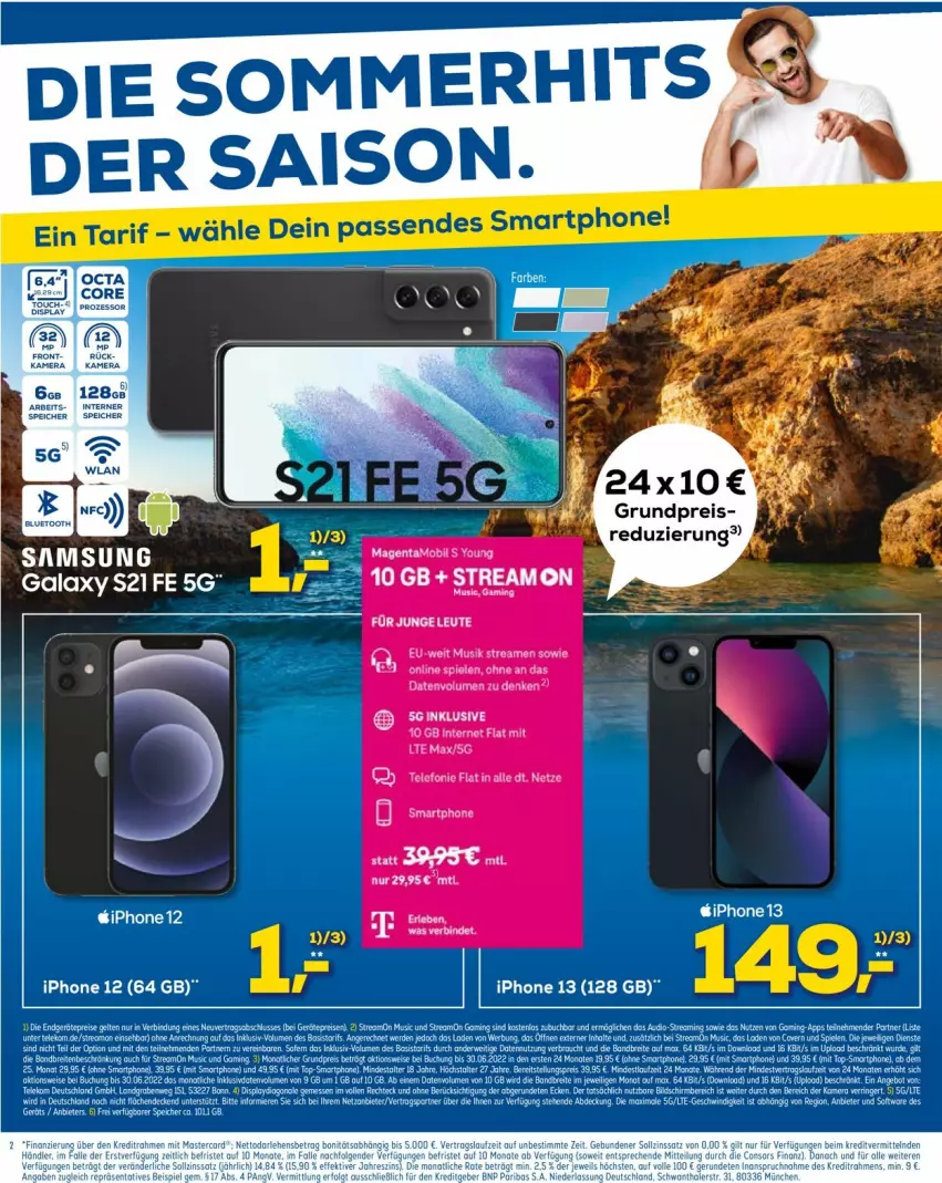 Aktueller Prospekt Euronics - Prospekte - von 15.06 bis 22.06.2022 - strona 2 - produkty: angebot, eier, eis, HP, iphone, IPhone 12, IPhone 13, kamera, reis, Samsung, samsung galaxy, Samsung Galaxy S, Samsung Galaxy S21