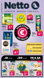 Gazetka promocyjna Netto - Angebote ab Montag - Gazetka - ważna od 11.06 do 11.06.2022 - strona 1 - produkty: beutel, bohne, bohnen, chips, frucht, grünländer, kaffee, kaffeebohnen, kirsch, Laufen, margarine, pflanze, pflanzen, pringles, ring, Ti, topf, Windbeutel