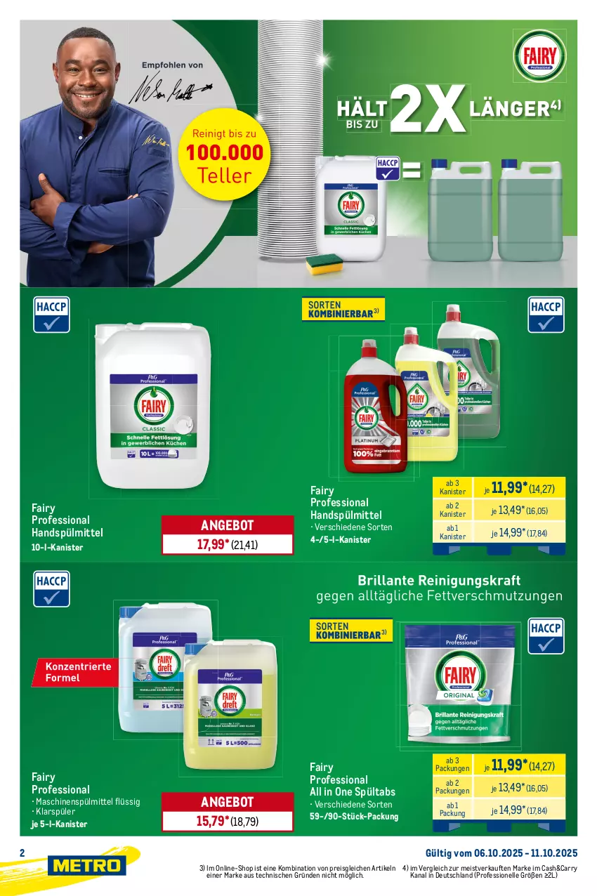Aktueller Prospekt Metro - Starke Marken Profi - von 06.10 bis 11.10.2025 - strona 2 - produkty: allzweckreiniger, angebot, coupon, eis, elle, fairy, flasche, klarspüler, Meister, meister proper, reiniger, reis, sprühflasche, spülmittel, Ti, weck