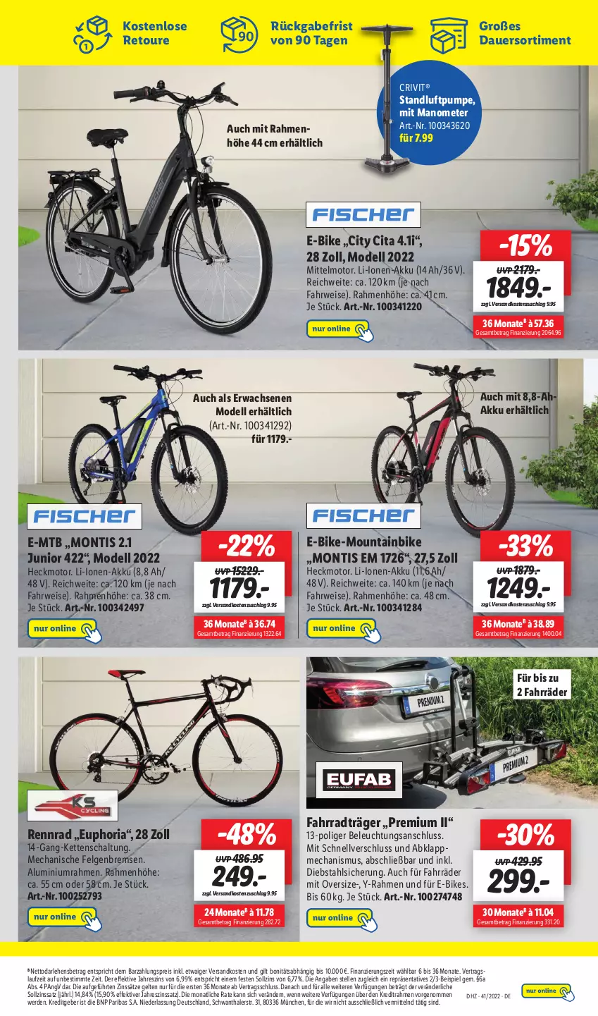 Aktueller Prospekt Lidl - Wochen-Highlights im Onlineshop - von 10.10 bis 16.10.2022 - strona 7 - produkty: akku, auer, beleuchtung, crivit, dell, E-Bike, E-Bikes, eis, elle, erde, Fahrrad, felgen, Kette, LG, Mode, Mountainbike, ndk, reis, Ria, rwe, Schal, Ti