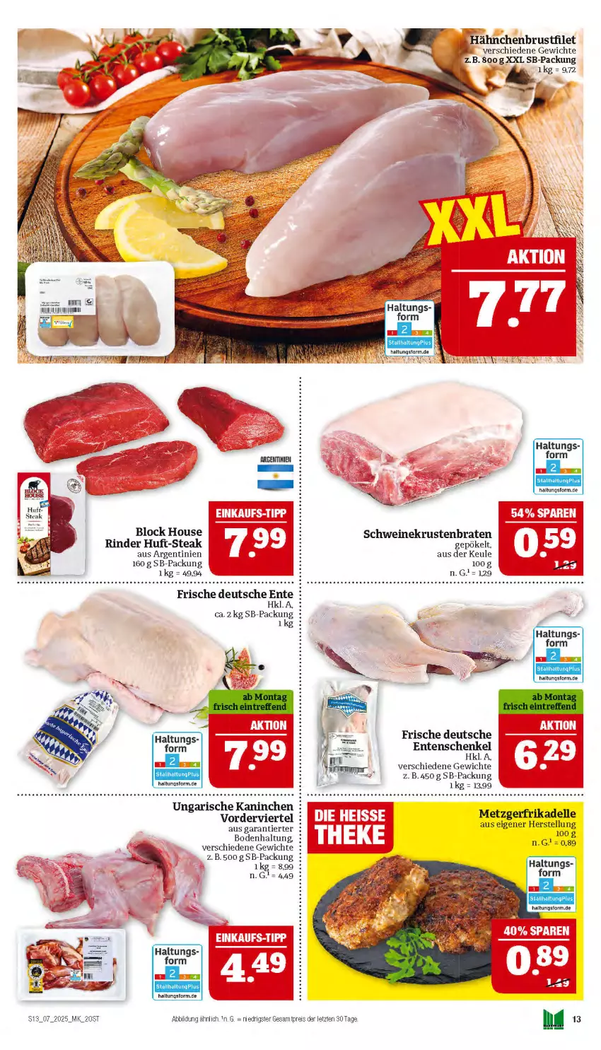 Aktueller Prospekt Marktkauf - Prospekt - von 09.02 bis 15.02.2025 - strona 13 - produkty: braten, brustfilet, dell, eis, elle, ente, Entenschenkel, filet, hähnchenbrust, hähnchenbrustfilet, henkel, krustenbraten, reis, rind, rinder, schenkel, schwein, schweine, steak, Ti, wein, weine, ZTE