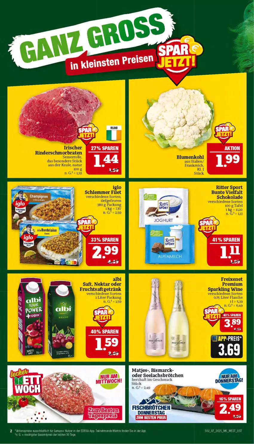 Aktueller Prospekt Marktkauf - Prospekt - von 09.02 bis 15.02.2025 - strona 2 - produkty: aktionspreis, bismarck, brötchen, champignon, deka, eis, fisch, lachs, mac, matjes, nuss, reis, Ti