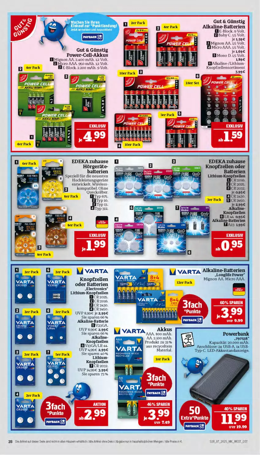 Aktueller Prospekt Marktkauf - Prospekt - von 09.02 bis 15.02.2025 - strona 28 - produkty: ACC, akku, Bank, batterie, batterien, deka, eis, elle, mac, powerbank, reis, rel, Ria, Spezi, Ti, usb, varta, WICK