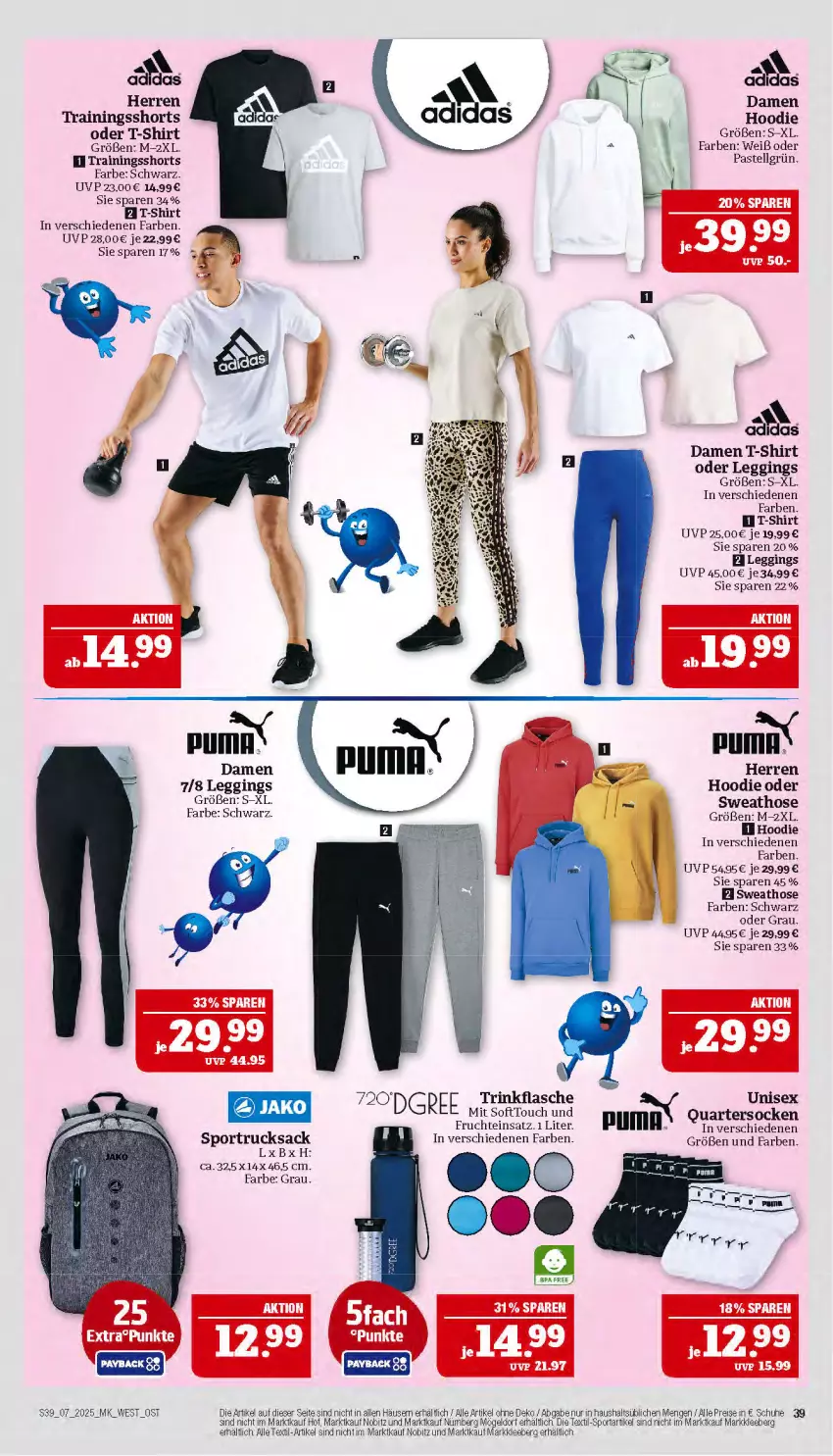 Aktueller Prospekt Marktkauf - Prospekt - von 09.02 bis 15.02.2025 - strona 39 - produkty: damen t-shirt, eis, frucht, gin, hose, leggings, LG, ps4, reis, rucksack, sac, schuhe, shirt, shorts, socken, Sport, Sweathose, T-Shirt, Ti